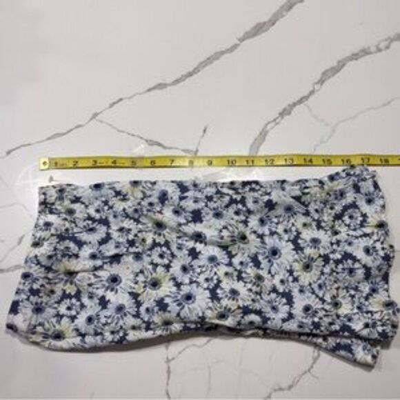 NEW SO | Women’s Blue Daisy Print Ruffle Hem Mini Skirt - Picture 14 of 14